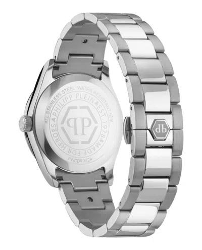Philipp Plein 38mm Stainless Steel Watch With Blue Guilloche Dial In Metallic