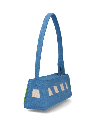 Marni "museo" Denim Bag Light Blue