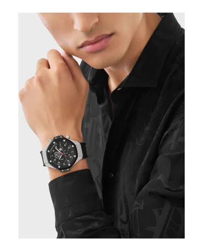Philipp Plein Plein Chrono Royal Silicone Watch In Black