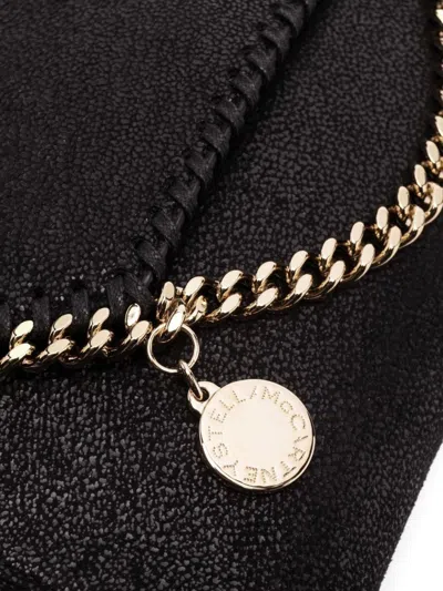 Stella Mccartney Mini Shoulder Bag With Diamond-cut Chain-link Trim