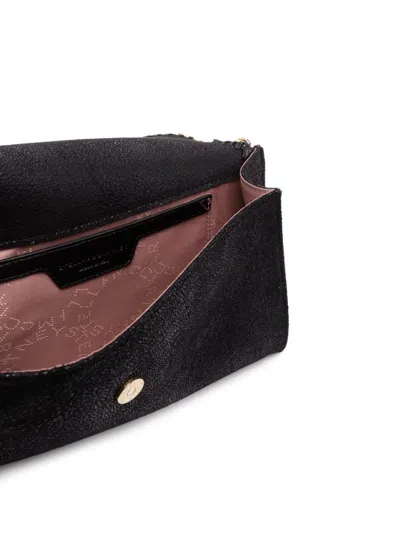 Stella Mccartney Mini Shoulder Bag With Diamond-cut Chain-link Trim
