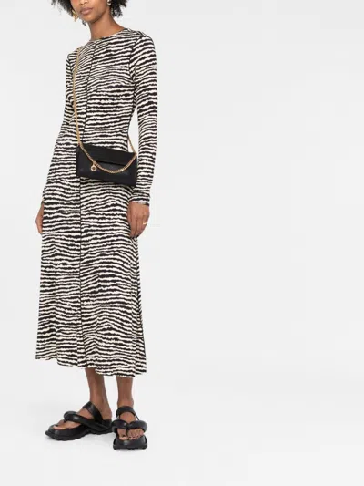 Stella Mccartney Mini Shoulder Bag With Diamond-cut Chain-link Trim
