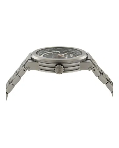 Ferragamo F-80 Gmt Worldtime Bracelet Watch In Black