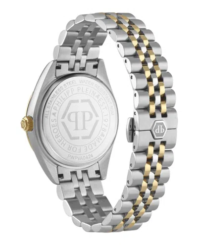 Philipp Plein Date Superlative Crystal Watch In Metallic