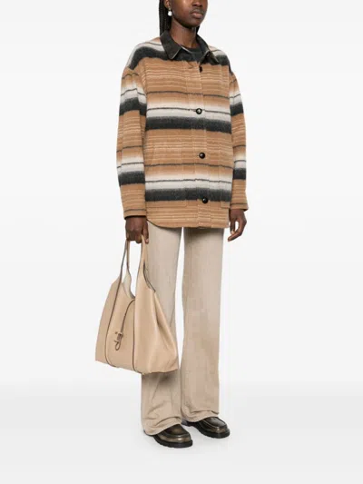 Tod's Beige Shoulder Bag With Central Strap