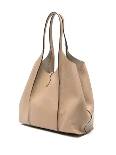 Tod's Beige Shoulder Bag With Central Strap