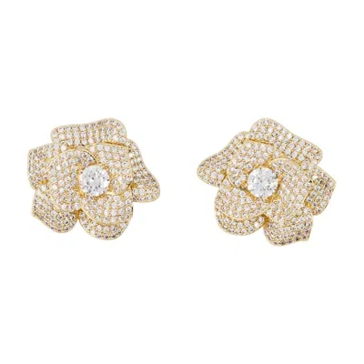 Self-portrait Crystal Flower Earrings