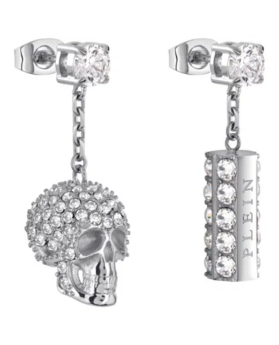 Philipp Plein Sliding $kull Crystal Dangle Earrings