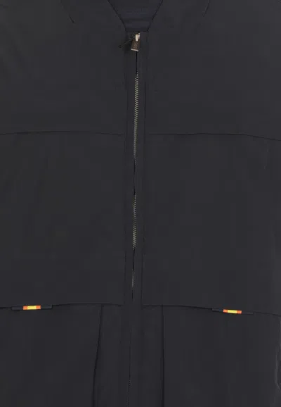 K-way Textured Finish Blue Jacket With Adjustable Hem