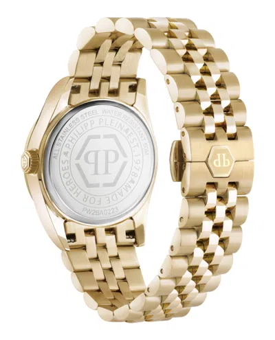 Philipp Plein Date Superlative Crystal Watch In Gold