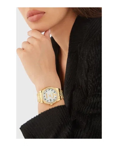 Philipp Plein Date Superlative Crystal Watch In Gold