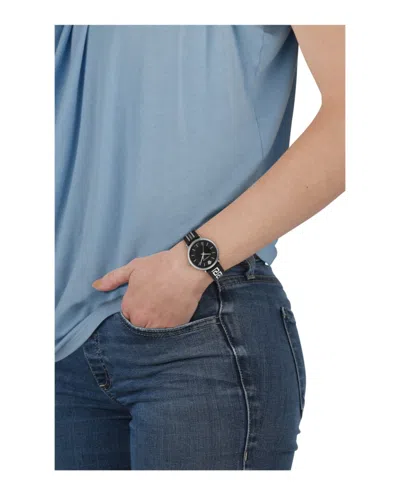 Versace V-circle Strap Watch With 42mm Stainless Steel Case In Black