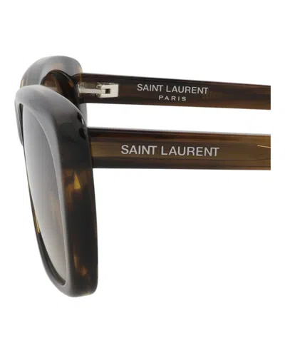 Saint Laurent Cat Eye-frame Recycled Acetate Sunglasses In Brown
