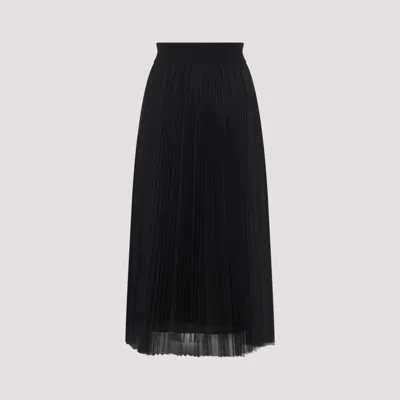 Fabiana Filippi Pleated Maxi Skirt With Sheer Overlay And High Waistband
