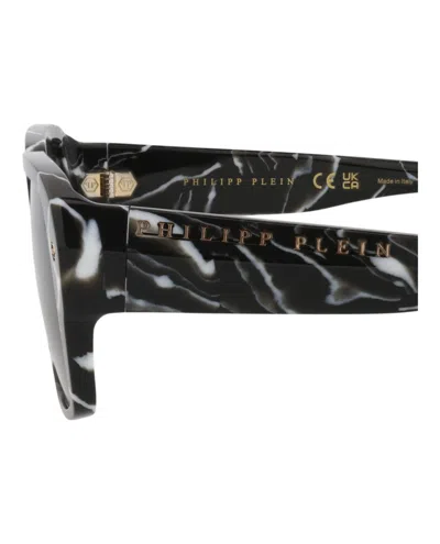 Philipp Plein Square-frame Acetate Sunglasses With Marbled Finish