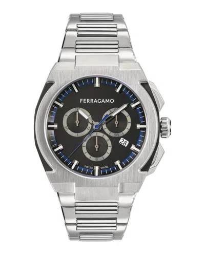 Ferragamo Supreme Chrono Bracelet Watch In Metallic