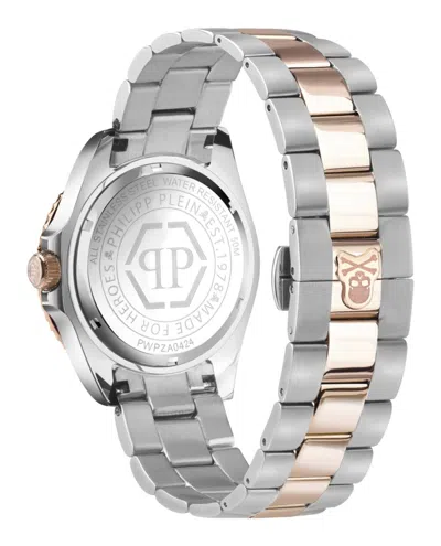 Philipp Plein Gmt-i Challenger Baguettes Bracelet Watch In Metallic