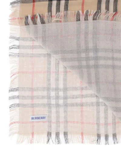 Burberry 'ekd' Scarf In Neutral