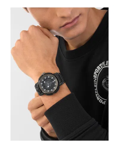 Plein Sport Tiger Power Silicone Watch In Black