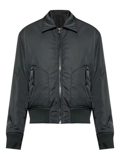 Balmain Contemporary Black Coat With Ribbed Cuffs And Flap Pockets In Black