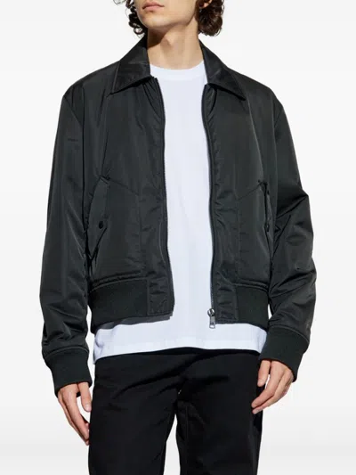 Balmain Contemporary Black Coat With Ribbed Cuffs And Flap Pockets In Black