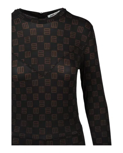 Ambush Monogram Catsuit In Black
