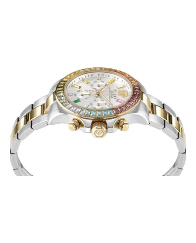 Philipp Plein Nobile Lady Crystal Watch Woman Wrist Watch Multicolored Size Onesize Stainless Steel In Metallic