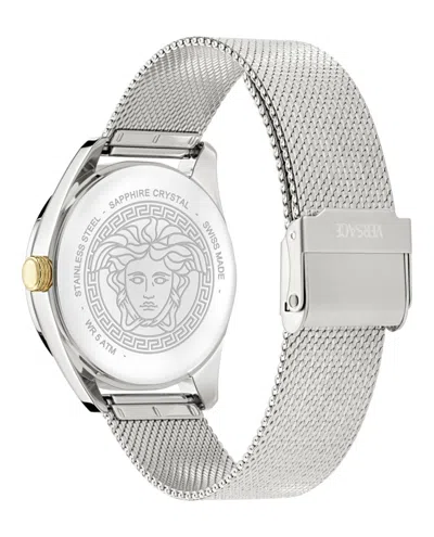 Versace New V-circle Bracelet Watch In Metallic