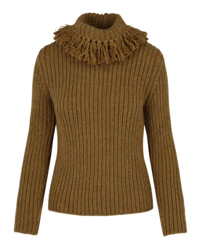 Bottega Veneta Cashmere Pullover Sweater In Brown