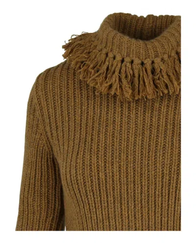Bottega Veneta Cashmere Pullover Sweater In Brown