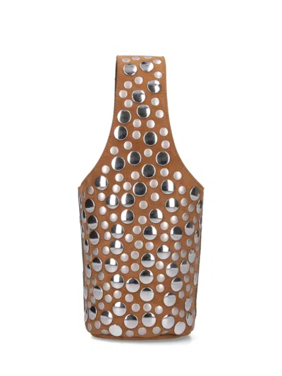 Khaite "livia" Studded Bag Brown