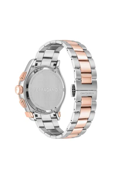 Ferragamo 1927 Chrono Bracelet Watch In Silver