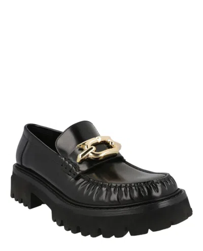 Ferragamo Ingrid Leather Loafers In Black
