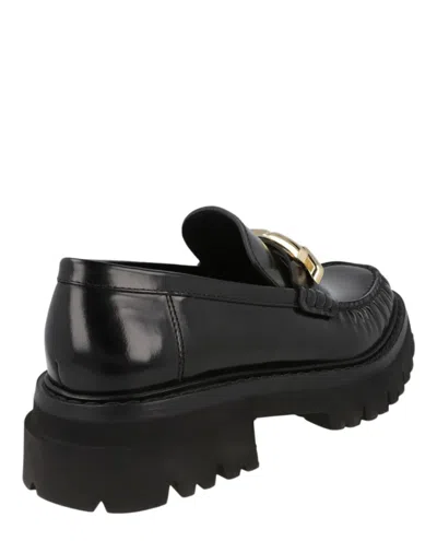 Ferragamo Ingrid Leather Loafers In Black