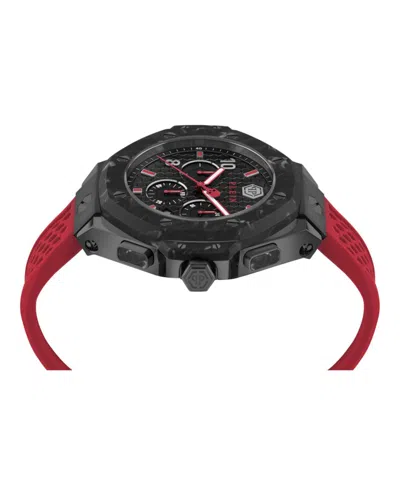 Philipp Plein Plein Chrono Royal Silicone Watch In Red