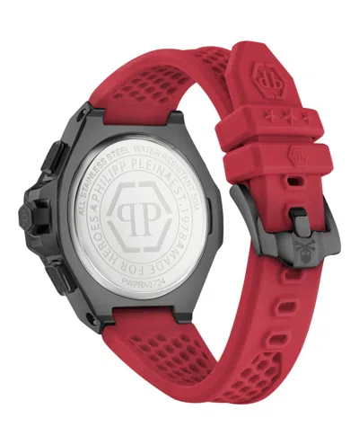 Philipp Plein Plein Chrono Royal Silicone Watch In Red