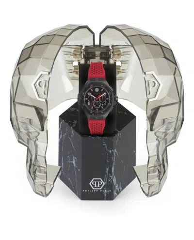 Philipp Plein Plein Chrono Royal Silicone Watch In Red