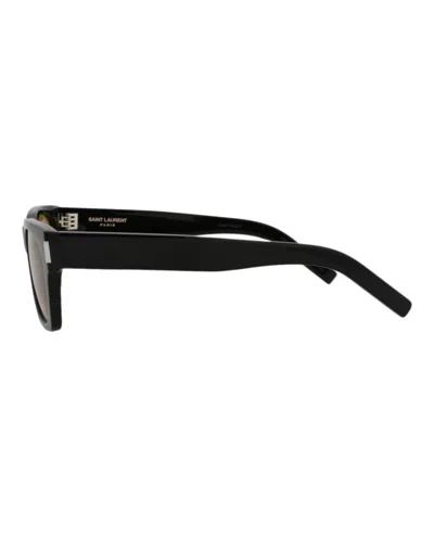 Saint Laurent Square-frame Acetate Sunglasses With Saddle Nose Bridge In Black