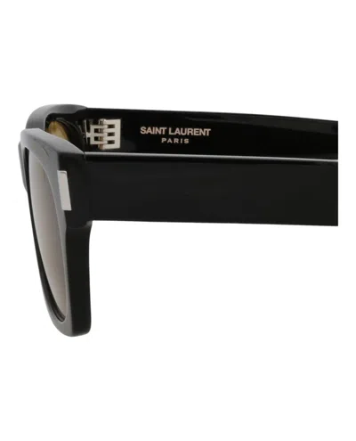 Saint Laurent Square-frame Acetate Sunglasses With Saddle Nose Bridge In Black