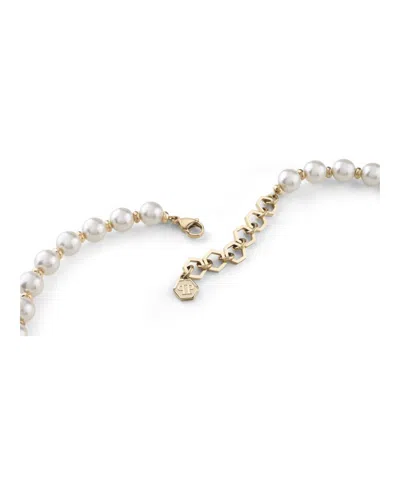 Philipp Plein Rhapsody Crystal Necklace With Gold-tone Spikes In Gold