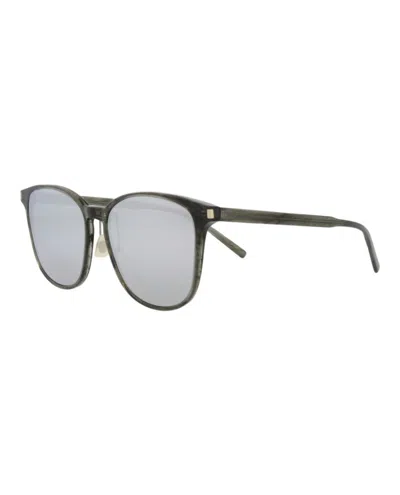 Saint Laurent Square-frame Acetate Sunglasses With Nose Pads In Gray