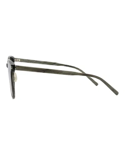Saint Laurent Square-frame Acetate Sunglasses With Nose Pads In Gray