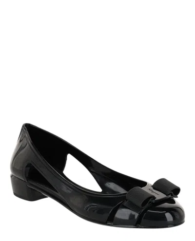 Ferragamo Jelly Patent Leather Pumps In Black