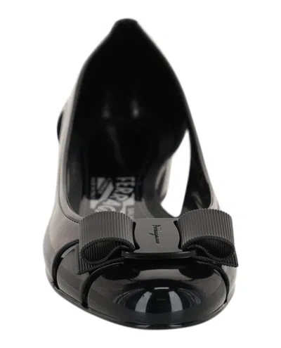 Ferragamo Jelly Patent Leather Pumps In Black