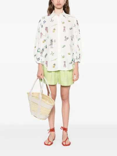 Alemais Playful All-over Print Long Sleeve Shirt With Buttoned Cuffs