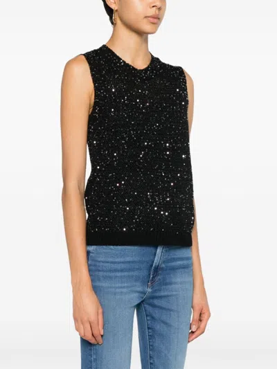 Golden Goose Knitted Vest With Sequins Embell