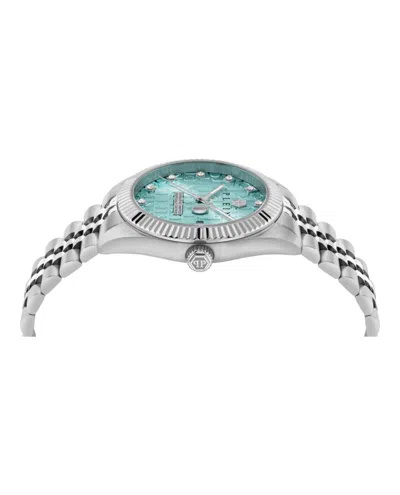 Philipp Plein Date Superlative Crystal Watch In Metallic