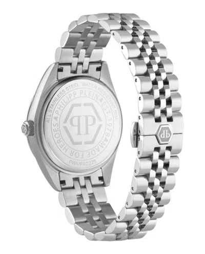 Philipp Plein Date Superlative Crystal Watch In Metallic