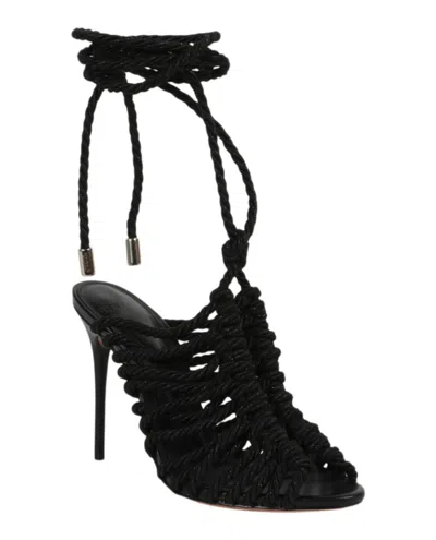 Alexandre Birman Barbara Lurex Heel Sandals In Black