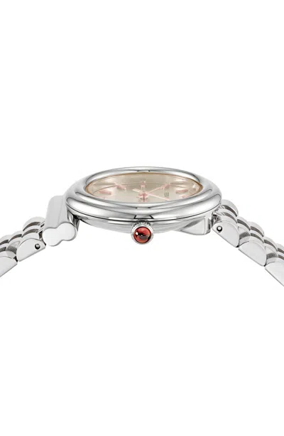 Ferragamo Gancini Bracelet Watch With Grey Sunray Dial In Metallic